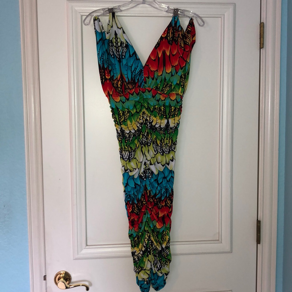 Unaluna Colorful Flamenco Chain Dress